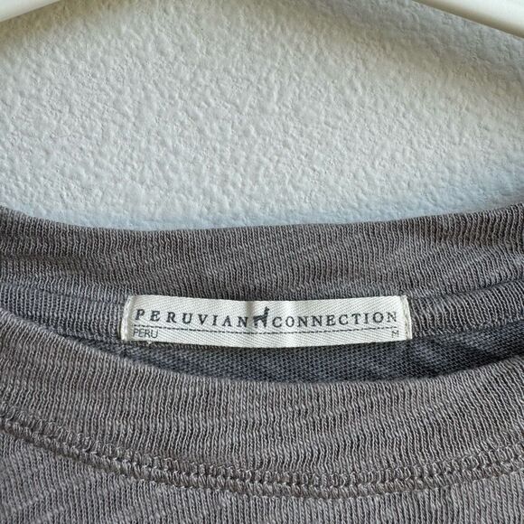 Peruvian Connection 100% Cotton Twist Hem Sustainable Classic Sweater Size Mediu - Picture 4 of 6